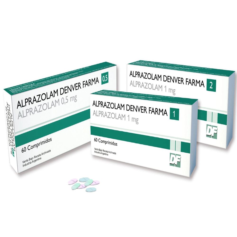 Препарат Alprazolam Denver Farma в дозировках 0.5 мг, 1 мг и 2 мг, доступный в Беларуси