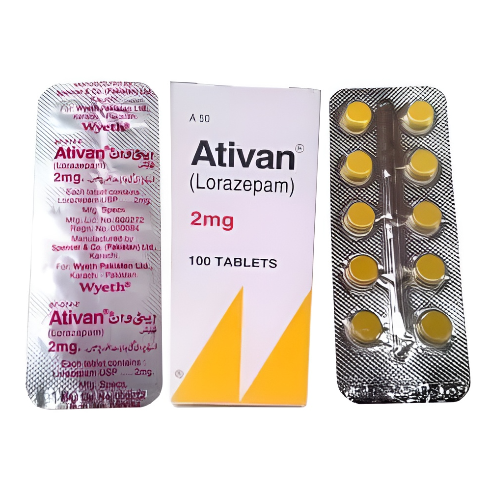 Препарат Ativan (Лоразепам) 2 мг в таблетках — блистер и упаковка, наличие в аптеках РБ