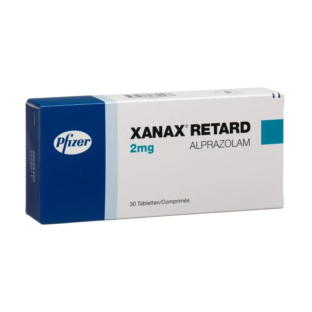 Упаковка препарата Xanax Retard (Алпразолам) 2 мг — мониторинг наличия в аптеках РБ